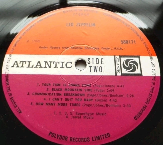 Led Zeppelin - Led Zeppelin (LP, Album, Tur)