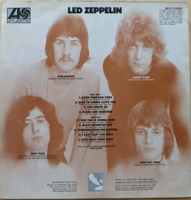 Led Zeppelin - Led Zeppelin (LP, Album, Tur)